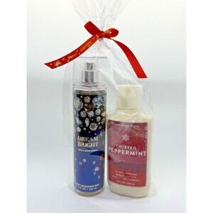 Bath‎ & Body Works Dream Bright Fragrance & Twisted Peppermint Body Lotion Set